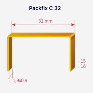 Zszywki do kartonu typ Packfix C 32